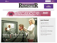 Tablet Screenshot of brookingsregister.com